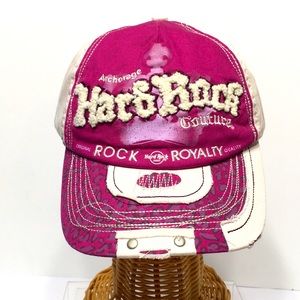 Hard Rock Couture purple fuschia cap leopard Anchorage New distressed